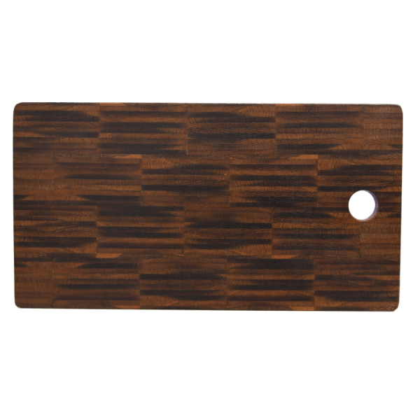 Board Finn thermo oak end-grain woodstripes